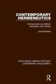 Book cover of: Contemporary Hermeneutics. By: Josef Bleicher