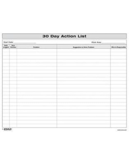 30 Day Action List