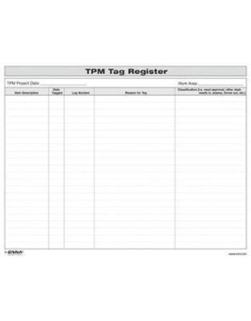 Book cover of: TPM Tag Register. By: Enna