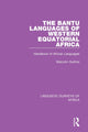 Book cover of: Bantu Languages of Western Equatorial Africa. By: Malcolm Guthrie