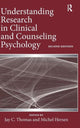 Book cover of: Understanding Research in Clinical and Counseling Psychology. By: Jay C. Thomas