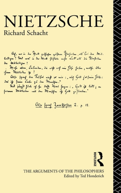 Book cover of: Nietzsche. By: Richard Schacht