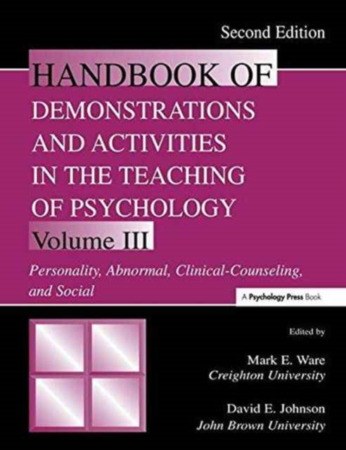 Book cover of: Handbook of Demonstrations and Activities in the Teaching of Psychology. By: Mark E. Ware