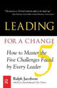 Book cover of: Leading for a Change. By: Ralph Jacobson