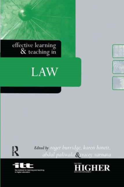 Book cover of: Effective Learning and Teaching in Law. By: Roger Burridge