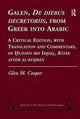 Book cover of: Galen, De diebus decretoriis, from Greek into Arabic. By: Glen M. Cooper