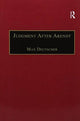 Book cover of: Judgment After Arendt. By: Max Deutscher