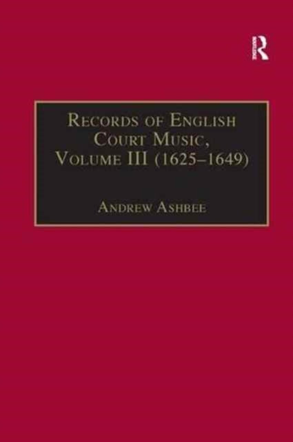 Book cover of: Records of English Court Music. By: Andrew Ashbee