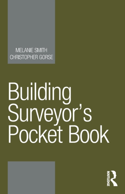 Book cover of: Building Surveyor’s Pocket Book. By: Melanie Smith