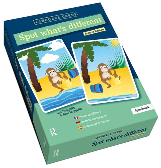Book cover of: Spot What's Different Language Cards. By: Sue Duggleby