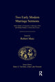 Book cover of: Two Early Modern Marriage Sermons. By: Robert Matz