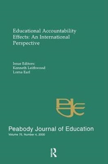 Book cover of: Educational Accountability Effects. By: Kenneth Leithwood