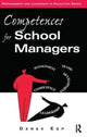 Book cover of: Competences for School Managers. By: Derek Esp