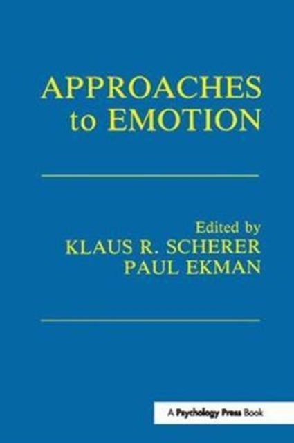 Book cover of: Approaches To Emotion. By: Klaus R. Scherer