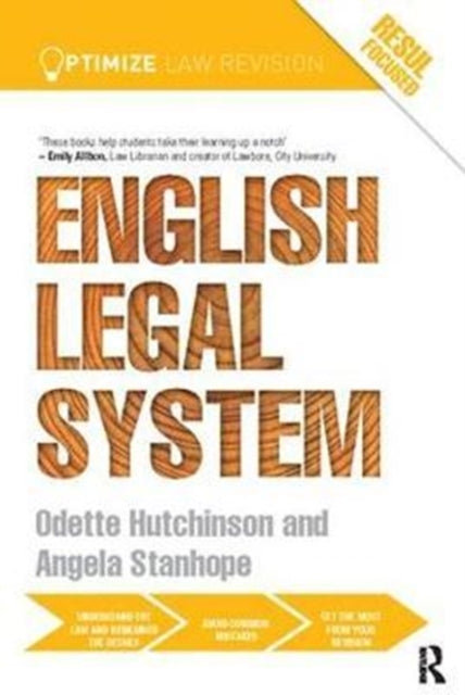 Book cover of: Optimize English Legal System. By: Angela Stanhope