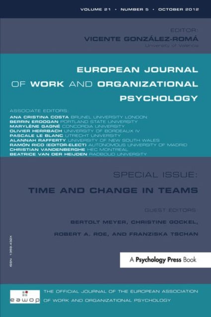 Book cover of: Time and Change in Teams. By: Bertolt Meyer