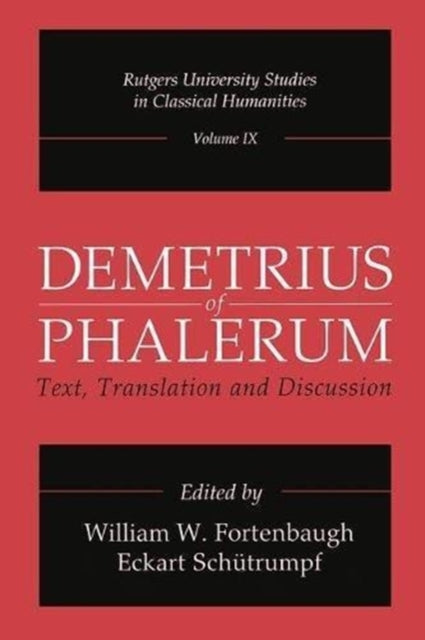 Book cover of: Demetrius of Phalerum. By: Eckart Schütrumpf