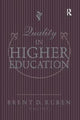 Book cover of: Quality in Higher Education. By: Brent D. Ruben