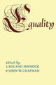 Book cover of: Equality. By: John W. Chapman