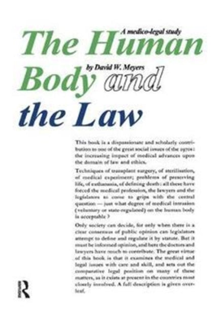 Book cover of: Human Body and the Law. By: Robert Maynard Hutchins