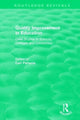 Book cover of: Quality Improvement in Education. By: Carl Parsons