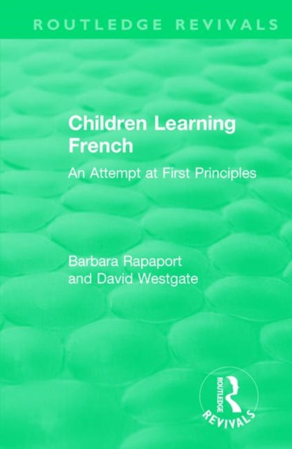 Book cover of: Children Learning French. By: Barbara Rapaport