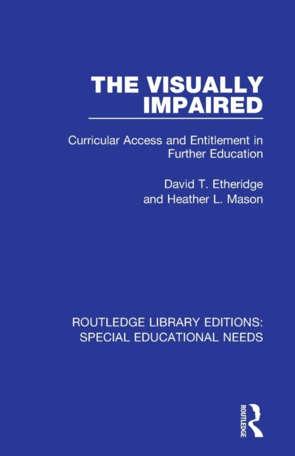 Book cover of: Visually Impaired. By: David T. Etheridge