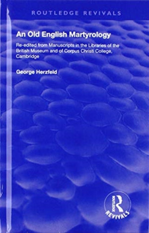 Old English Martyrology (1900)