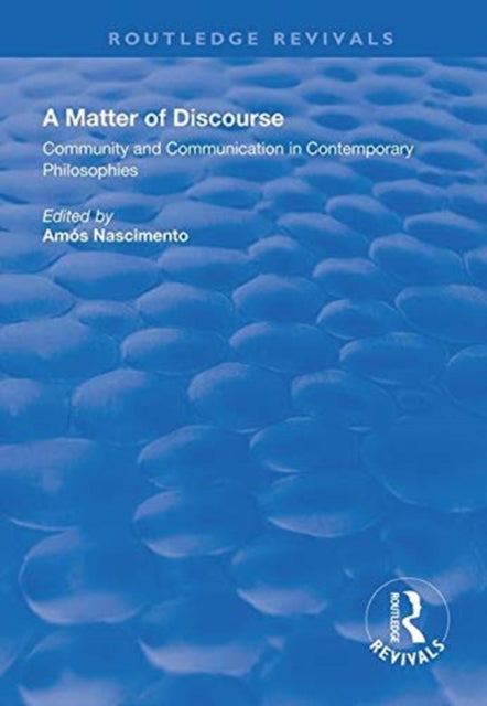 Book cover of: Matter of Discourse. By: Amós Nascimento