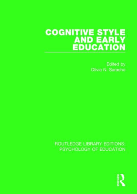 Book cover of: Cognitive Style in Early Education