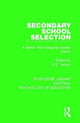 Book cover of: Secondary School Selection. By: P.E. Vernon