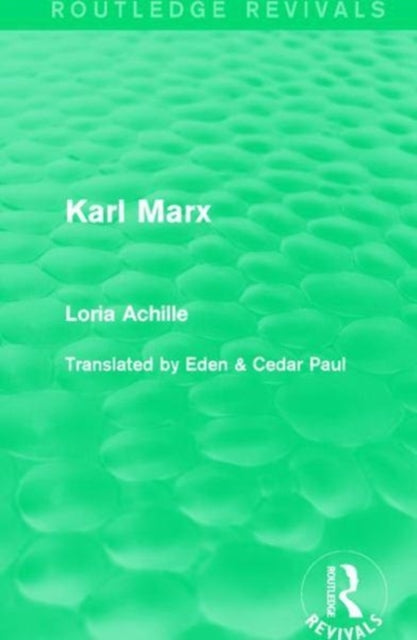 Book cover of: Karl Marx. By: Loria Achille