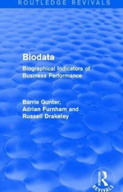 Book cover of: Biodata (Routledge Revivals). By: Barrie Gunter