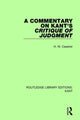Book cover of: Commentary on Kant's Critique of Judgement. By: H. W. Cassirer