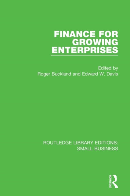Book cover of: Finance for Growing Enterprises
