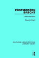 Book cover of: Postmodern Brecht. By: Wright, Elizabeth