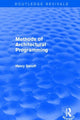 Book cover of: Methods of Architectural Programming (Routledge Revivals). By: Henry Sanoff