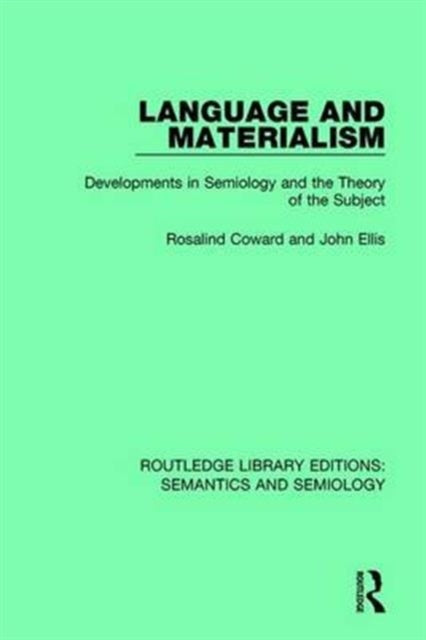 Book cover of: Language and Materialism. By: Rosalind Coward