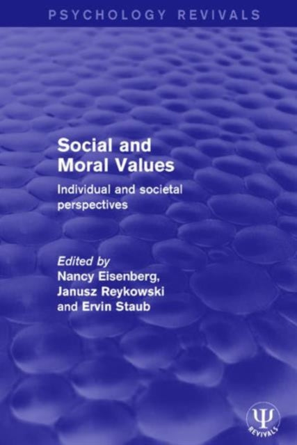 Book cover of: Social and Moral Values. By: Nancy Eisenberg
