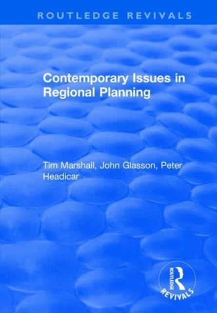 Book cover of: Contemporary Issues in Regional Planning. By: John Glasson
