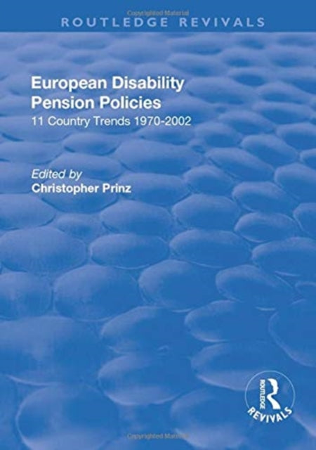 Book cover of: European Disability Pension Policies. By: Christopher Prinz
