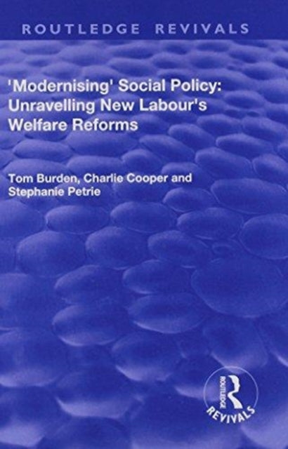 Book cover of: Modernising Social Policy. By: Tom Burdon
