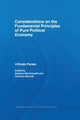 Book cover of: Considerations on the Fundamental Principles of Pure Political Economy. By: Vilfredo Pareto