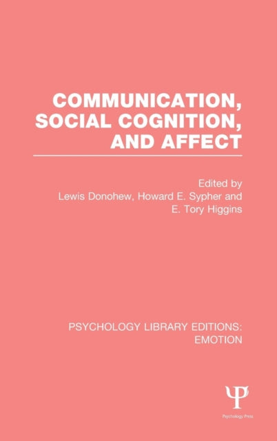 Book cover of: Communication, Social Cognition, and Affect (PLE: Emotion)