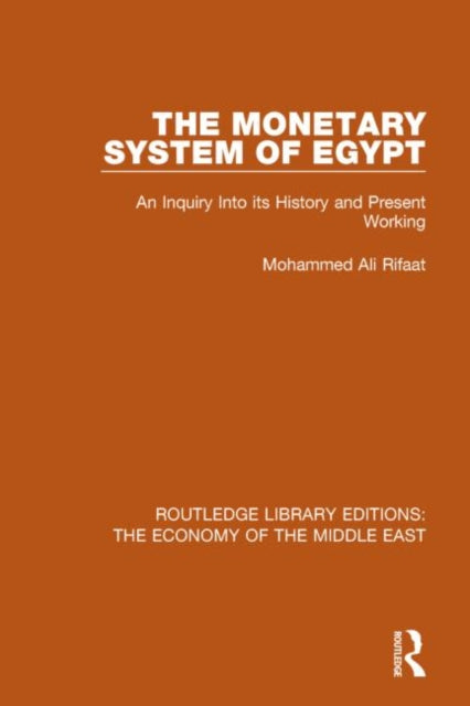 Book cover of: Monetary System of Egypt. By: Muhammad Ali Rifat
