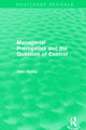 Book cover of: Managerial Prerogative and the Question of Control (Routledge Revivals). By: John Storey