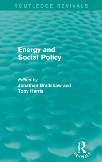 Energy and Social Policy (Routledge Revivals)