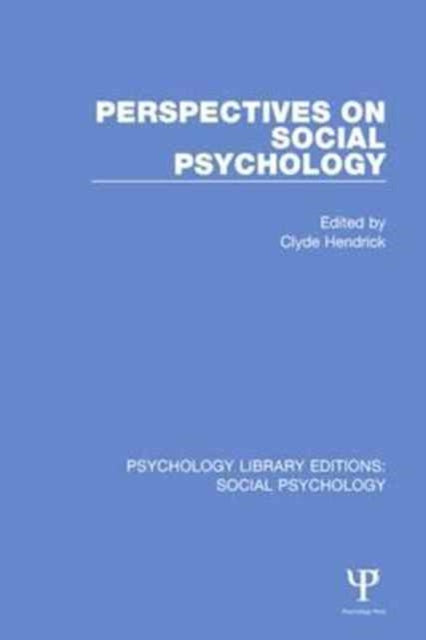 Book cover of: Perspectives on Social Psychology. By: Clyde Hendrick