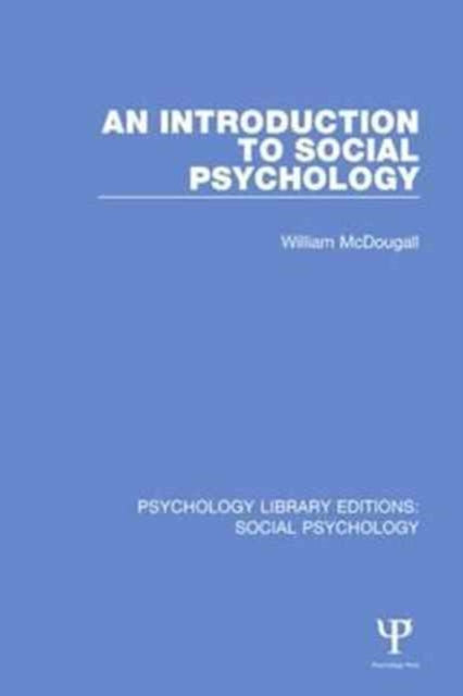 Book cover of: Introduction to Social Psychology. By: McDougall, William