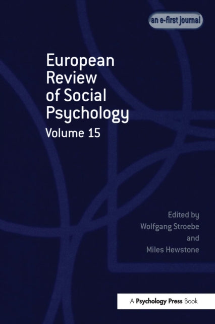 Book cover of: European Review of Social Psychology: Volume 15. By: Wolfgang Stroebe